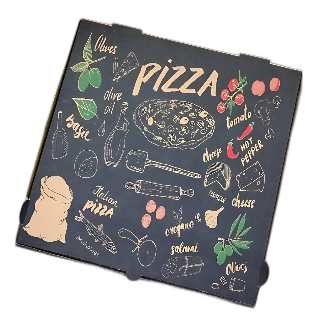 Кутия за пица - черна