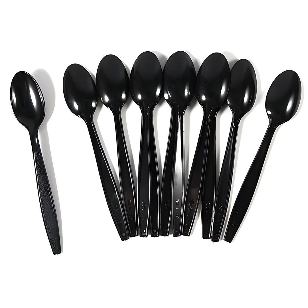 Пластмасова лъжица Черна