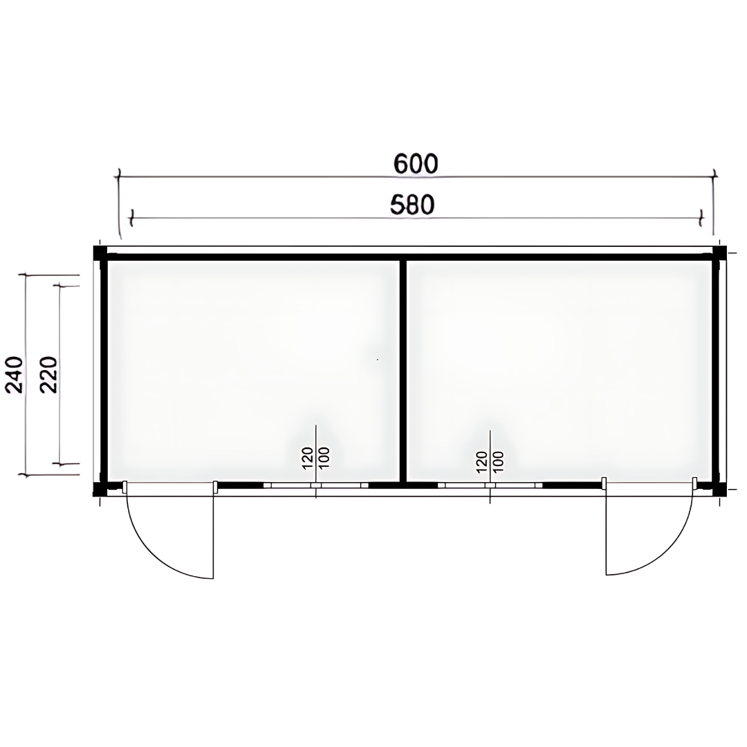 Контейнер с две помещения
