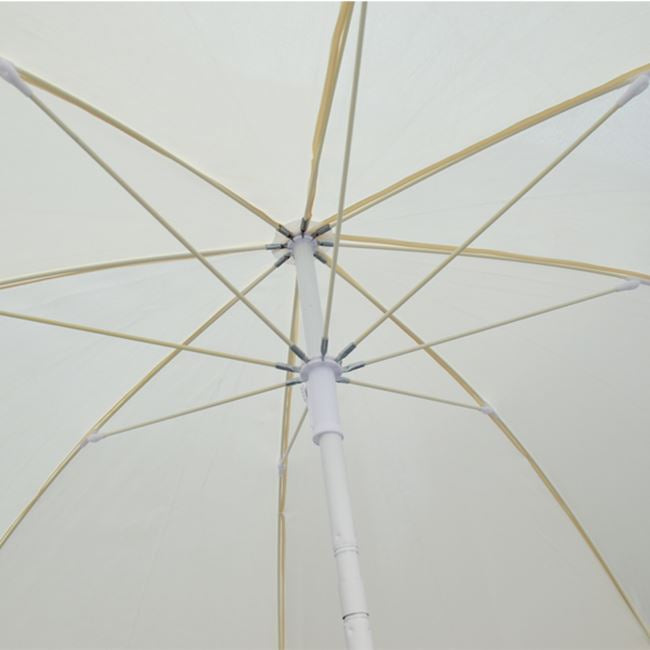 Чадър за плаж RANDALL 2.20м бял 8 ребра FIBERGLASS - снимка 2