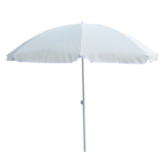 Чадър за плаж RANDALL 2.20м бял 8 ребра FIBERGLASS - снимка 1