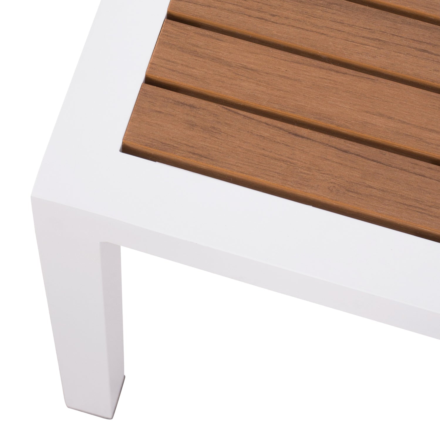 Алуминиева маса бяла с Polywood 45x45x45,5 см