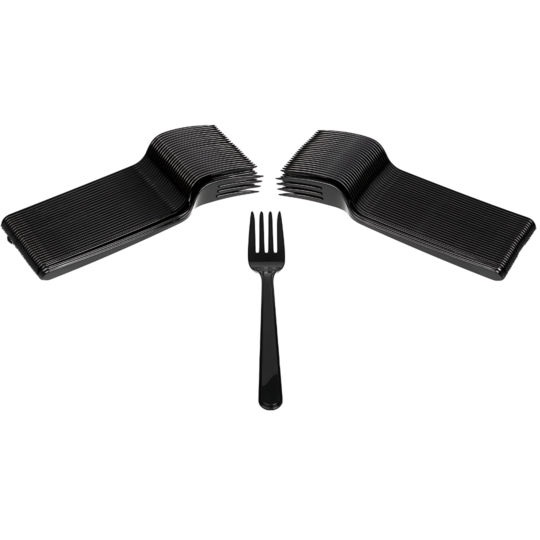 Пластмасова вилица Черна