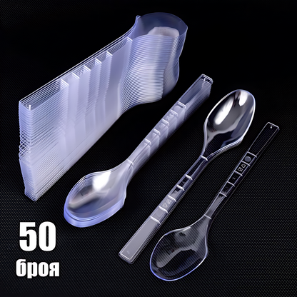 Пластмасова лъжица Прозрачна