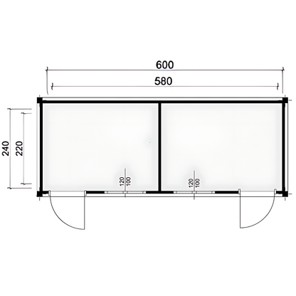 Контейнер с две помещения
