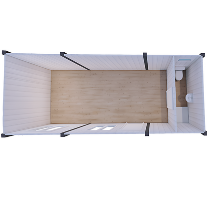 Контейнер с едно помещение, баня и WC