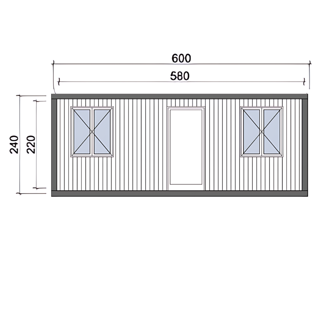 Контейнер с две помещения, баня и WC