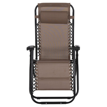 Фотьойл RELAX COMPANION шампанско цветен текстилен и черен метал 67x145x110Hcm.